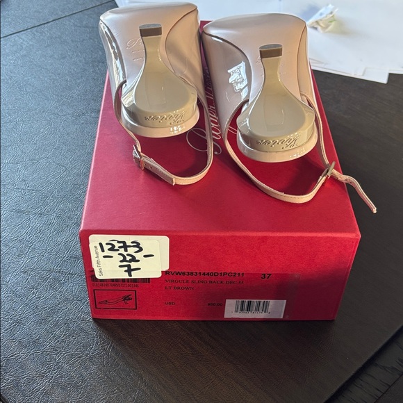 NWT Roger Vivier VIRGULE SLING BAK DEC 55 Shoes in Red Box sz37 - Picture 14 of 16